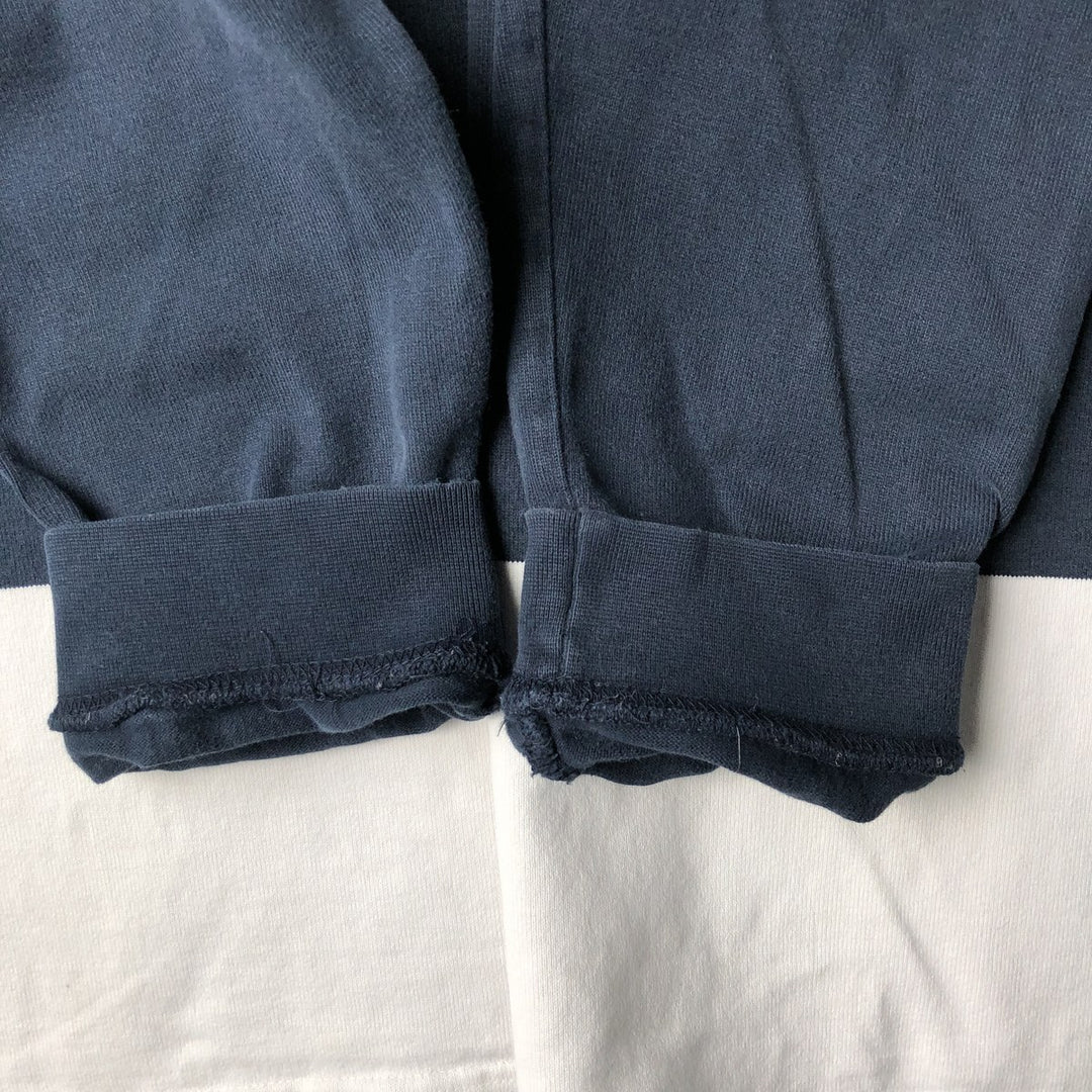 Ralph Lauren Chaps striped long-sleeved rugby shirt, men's size XL cotton navy blue type Vintage Second Hand
