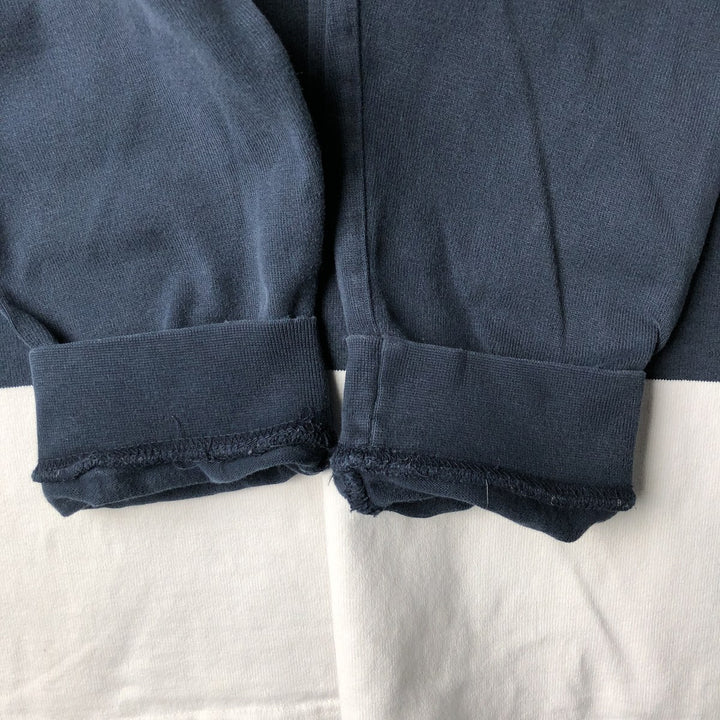 Ralph Lauren Chaps striped long-sleeved rugby shirt, men's size XL cotton navy blue type Vintage Second Hand