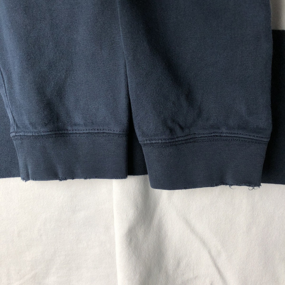 Ralph Lauren Chaps striped long-sleeved rugby shirt, men's size XL cotton navy blue type Vintage Second Hand