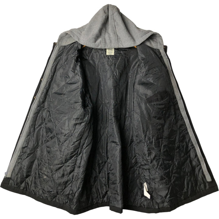 Dickies Hooded Padded Long Sleeve Work Shirt Jacket, Men's XXL cotton black type Vintage Second Hand