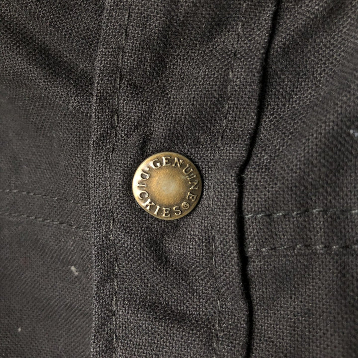 Dickies Hooded Padded Long Sleeve Work Shirt Jacket, Men's XXL cotton black type Vintage Second Hand