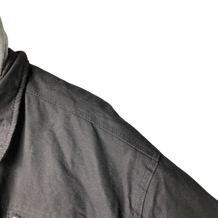 Dickies Hooded Padded Long Sleeve Work Shirt Jacket, Men's XXL cotton black type Vintage Second Hand