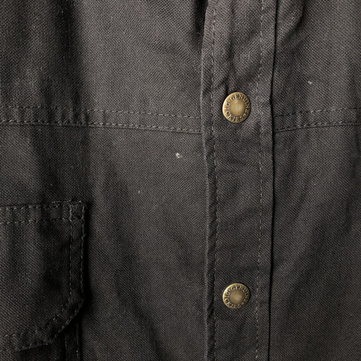 Dickies Hooded Padded Long Sleeve Work Shirt Jacket, Men's XXL cotton black type Vintage Second Hand