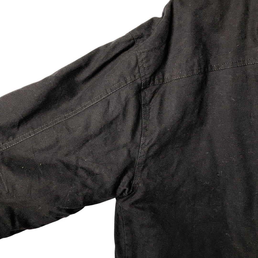 Dickies Hooded Padded Long Sleeve Work Shirt Jacket, Men's XXL cotton black type Vintage Second Hand