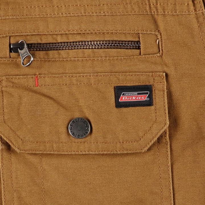 Dickies Hooded Long Sleeve Work Shirt, Men's Size Medium cotton brown type Vintage Second Hand
