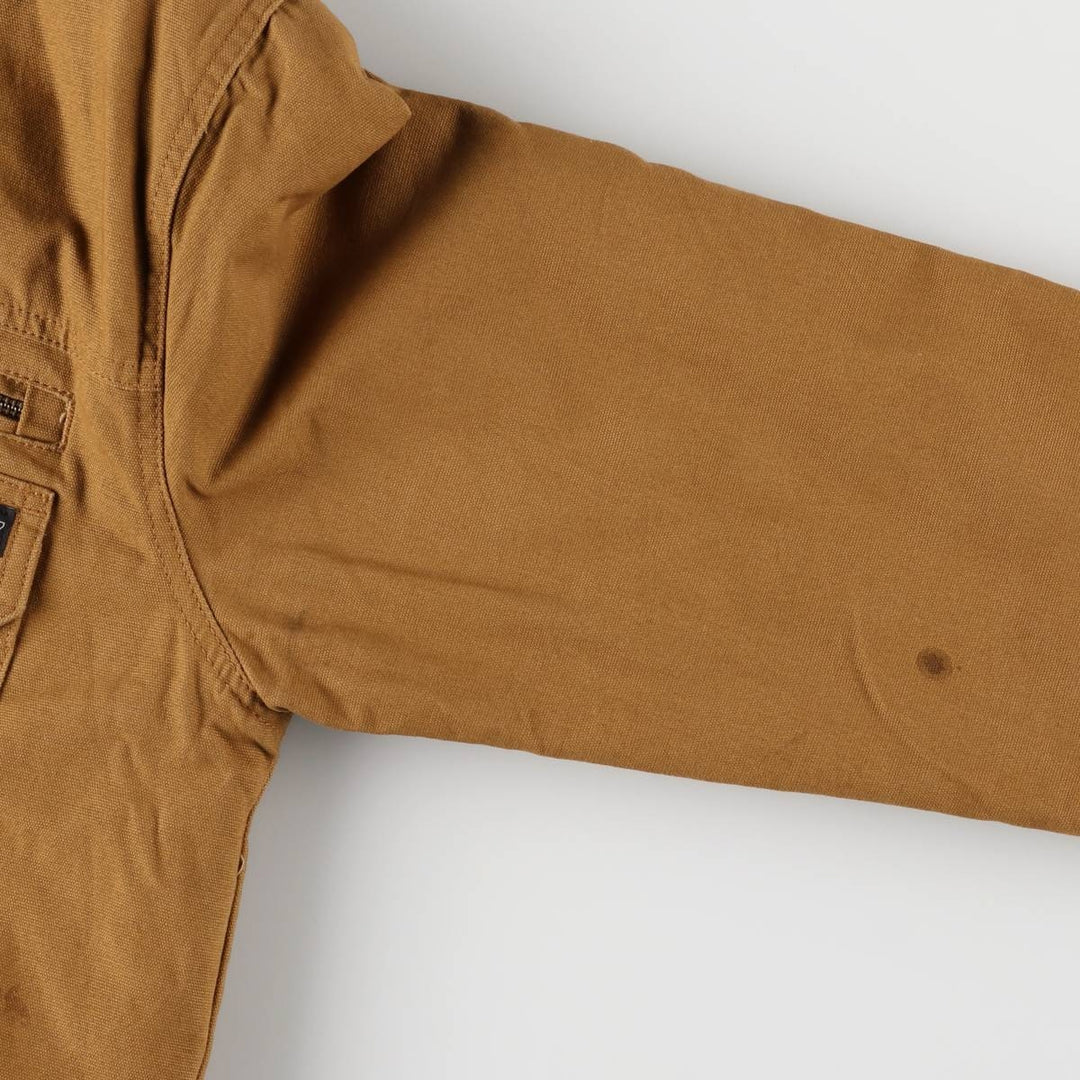 Dickies Hooded Long Sleeve Work Shirt, Men's Size Medium cotton brown type Vintage Second Hand