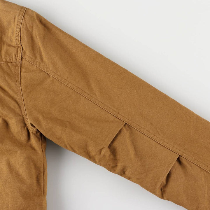 Dickies Hooded Long Sleeve Work Shirt, Men's Size Medium cotton brown type Vintage Second Hand