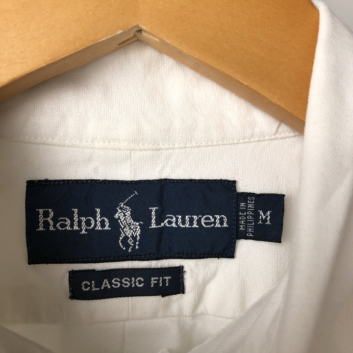 Ralph Lauren Classic Fit Long Sleeve Button Down Shirt Men's M Button Down cotton white type Vintage Second Hand