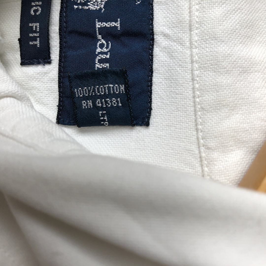 Ralph Lauren Classic Fit Long Sleeve Button Down Shirt Men's M Button Down cotton white type Vintage Second Hand