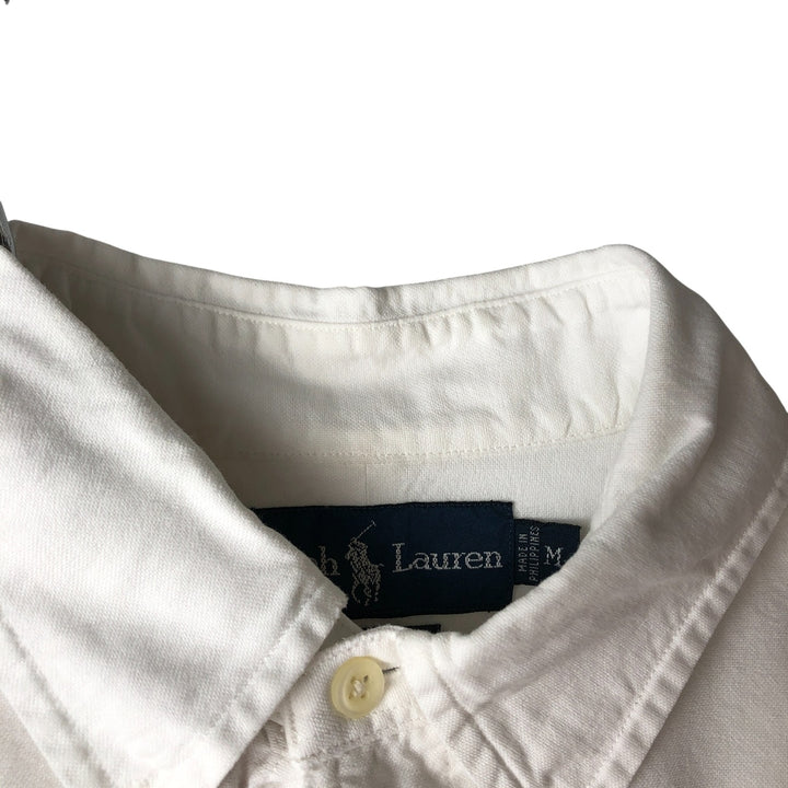 Ralph Lauren Classic Fit Long Sleeve Button Down Shirt Men's M Button Down cotton white type Vintage Second Hand