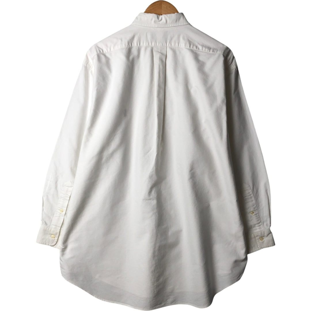 Ralph Lauren YARMOUTH long sleeve button down shirt, men's XL size cotton white type Vintage Second Hand