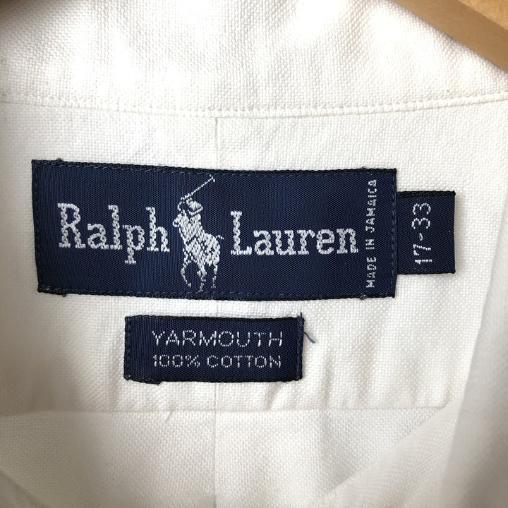 Ralph Lauren YARMOUTH long sleeve button down shirt, men's XL size cotton white type Vintage Second Hand