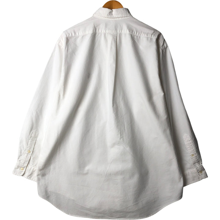 Ralph Lauren YARMOUTH long sleeve button down shirt, men's XL size cotton white type Vintage Second Hand