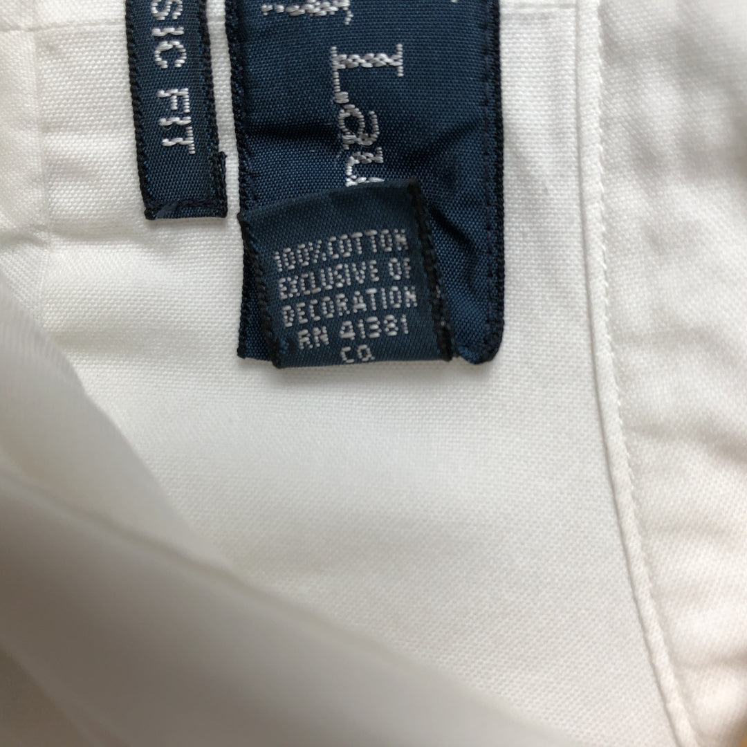 Ralph Lauren Classic Fit Long Sleeve Button Down Shirt Men's XXL cotton white type Vintage Second Hand