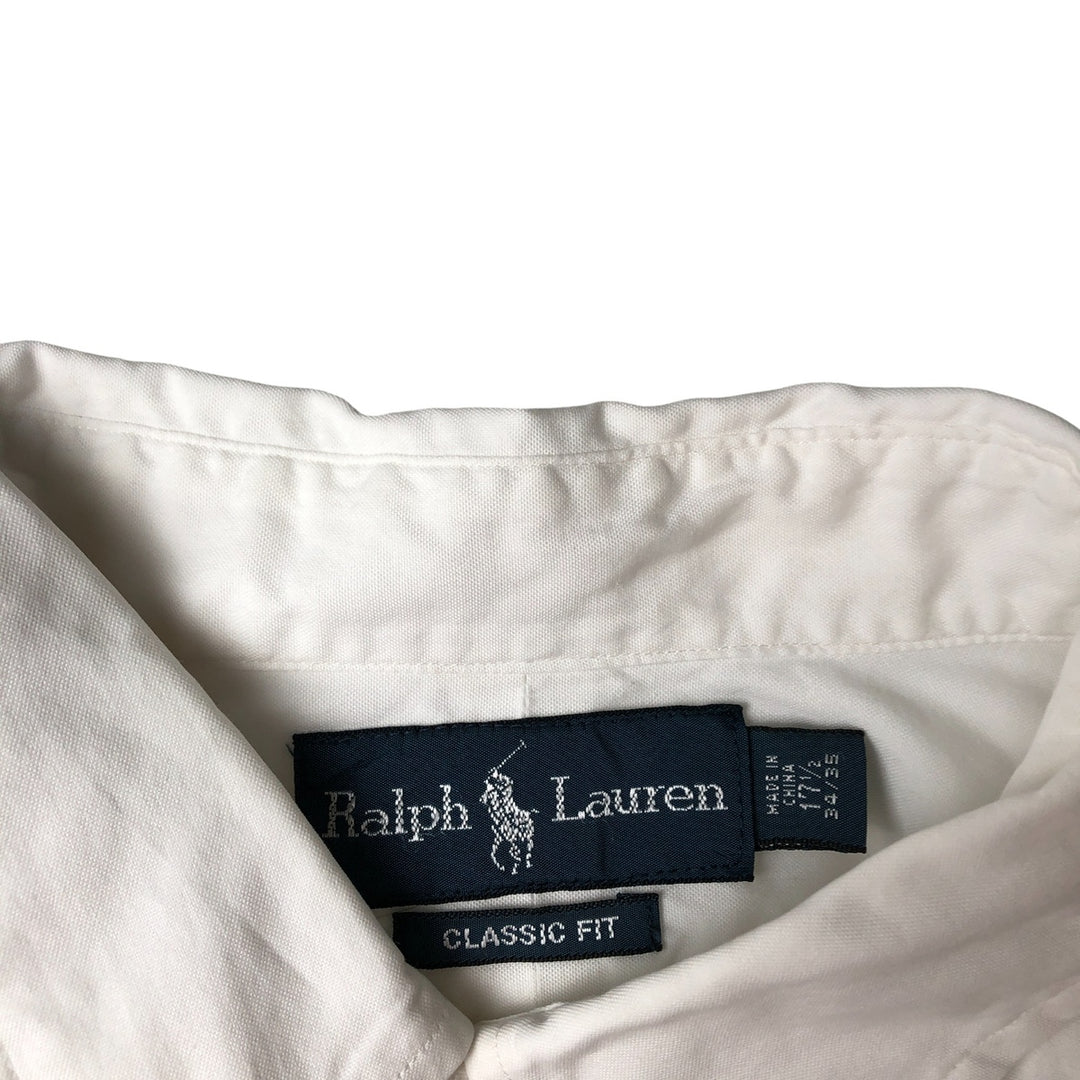 Ralph Lauren Classic Fit Long Sleeve Button Down Shirt Men's XXL cotton white type Vintage Second Hand