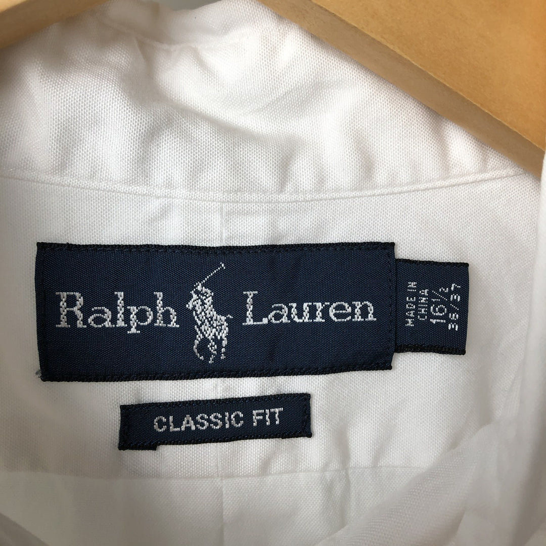 Ralph Lauren Classic Fit Long Sleeve Button Down Shirt Men's XL cotton white type Vintage Second Hand