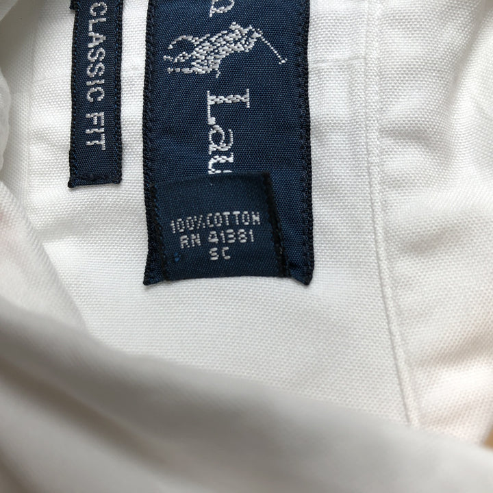 Ralph Lauren Classic Fit Long Sleeve Button Down Shirt Men's XL cotton white type Vintage Second Hand