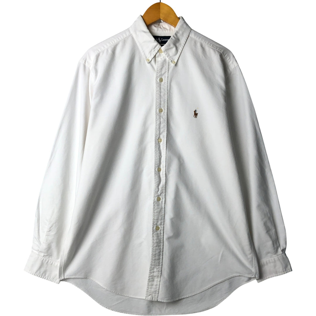 Ralph Lauren YARMOUTH long sleeve button down shirt, men's XL size cotton white type Vintage Second Hand