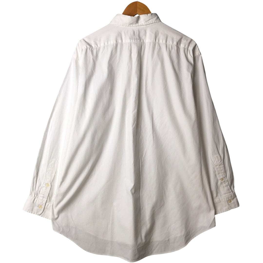 Ralph Lauren YARMOUTH long sleeve button down shirt, men's XL size cotton white type Vintage Second Hand