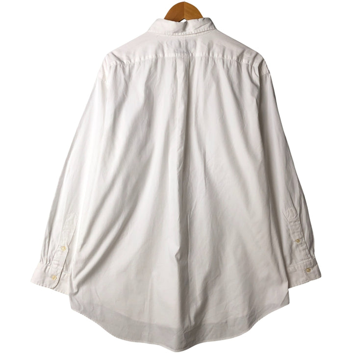 Ralph Lauren YARMOUTH long sleeve button down shirt, men's XL size cotton white type Vintage Second Hand