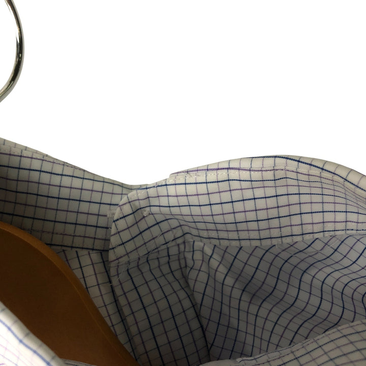 Brooks Brothers Est.1818 Long Sleeve Button-Down Check Shirt, Men's Size L Supima Cotton white type Vintage Second Hand