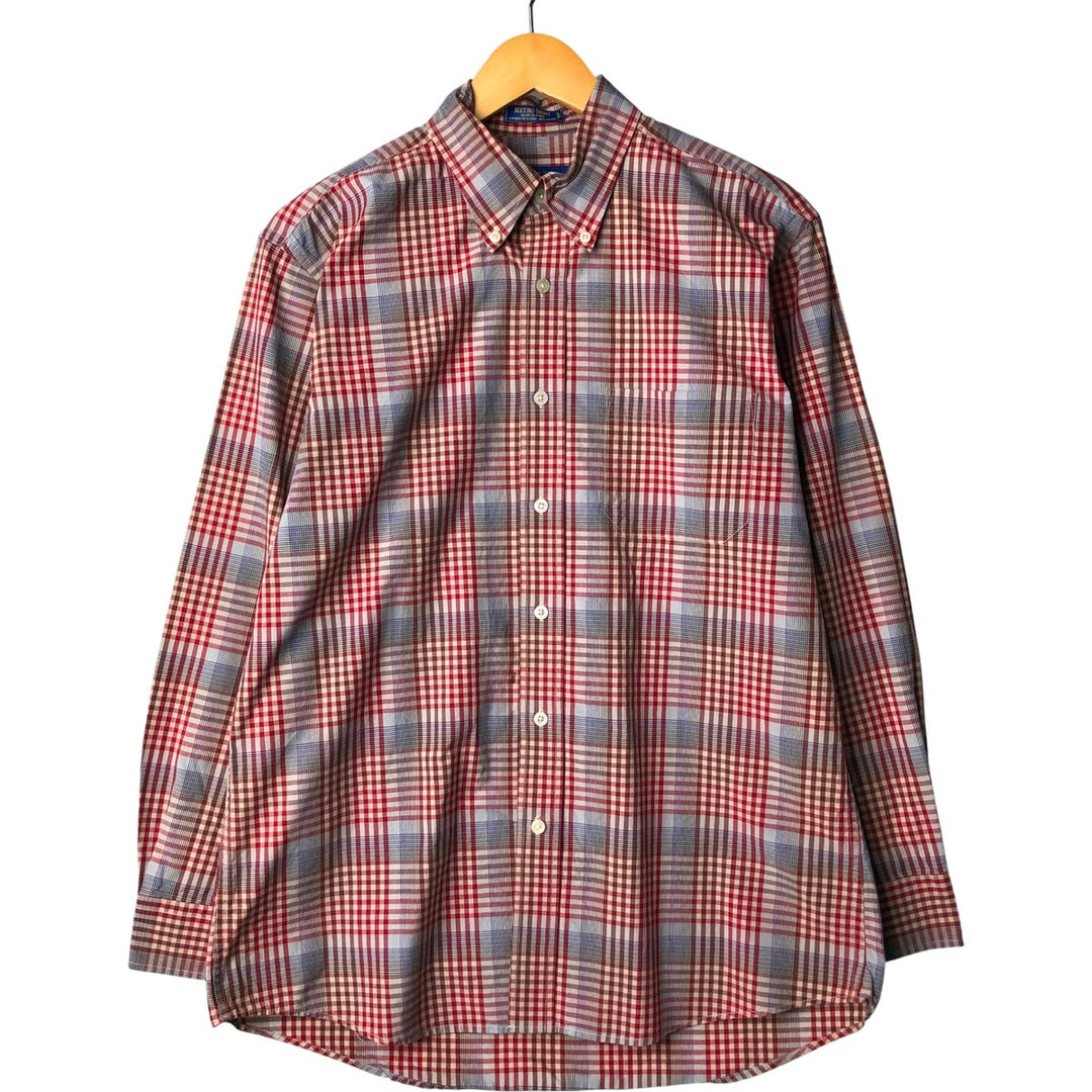 Pendleton PENDLETON Long Sleeve Button-Down Check Shirt, Men's Size Medium cotton red type Vintage Second Hand
