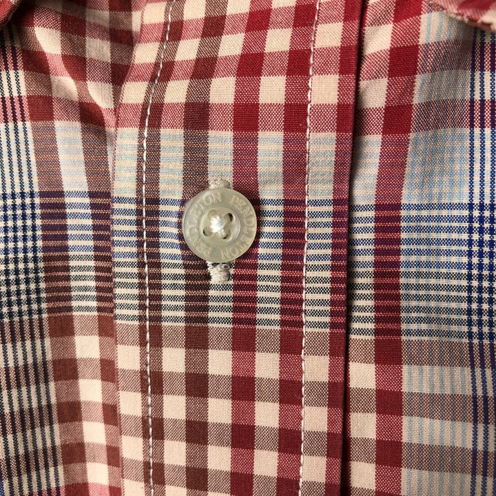 Pendleton PENDLETON Long Sleeve Button-Down Check Shirt, Men's Size Medium cotton red type Vintage Second Hand