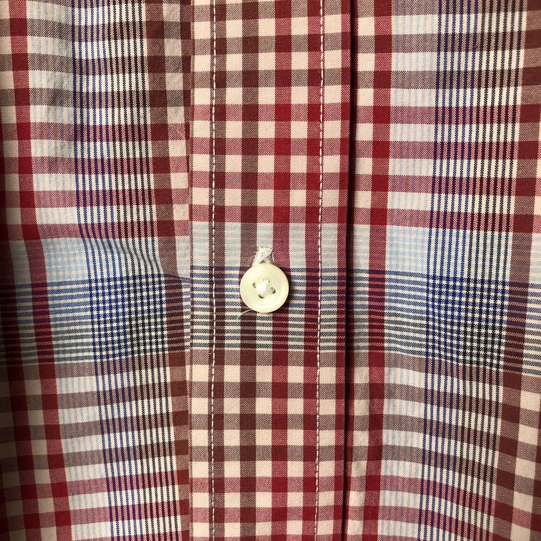 Pendleton PENDLETON Long Sleeve Button-Down Check Shirt, Men's Size Medium cotton red type Vintage Second Hand