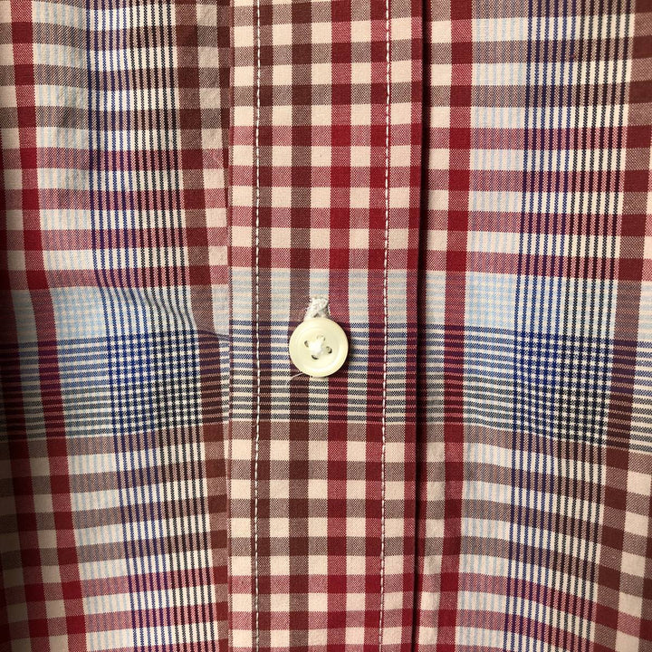 Pendleton PENDLETON Long Sleeve Button-Down Check Shirt, Men's Size Medium cotton red type Vintage Second Hand