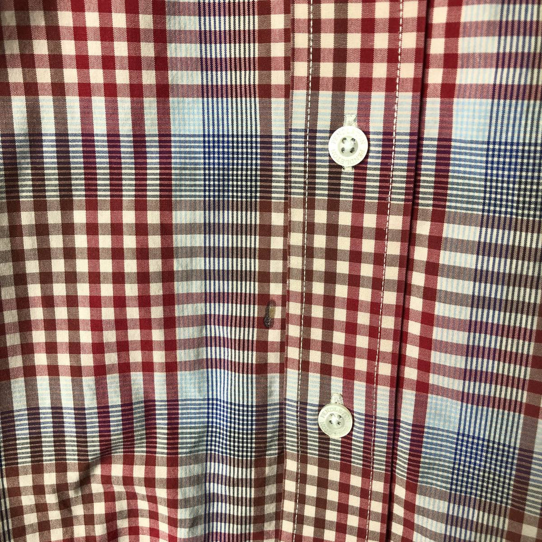 Pendleton PENDLETON Long Sleeve Button-Down Check Shirt, Men's Size Medium cotton red type Vintage Second Hand