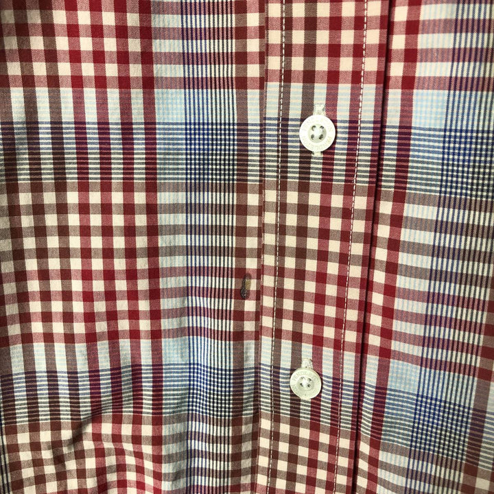 Pendleton PENDLETON Long Sleeve Button-Down Check Shirt, Men's Size Medium cotton red type Vintage Second Hand