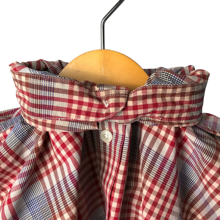 Pendleton PENDLETON Long Sleeve Button-Down Check Shirt, Men's Size Medium cotton red type Vintage Second Hand