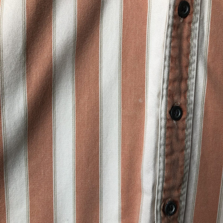 90'S GAP Vintage Long Sleeve Striped Shirt, Men's Size Medium cotton orange type Vintage Second Hand