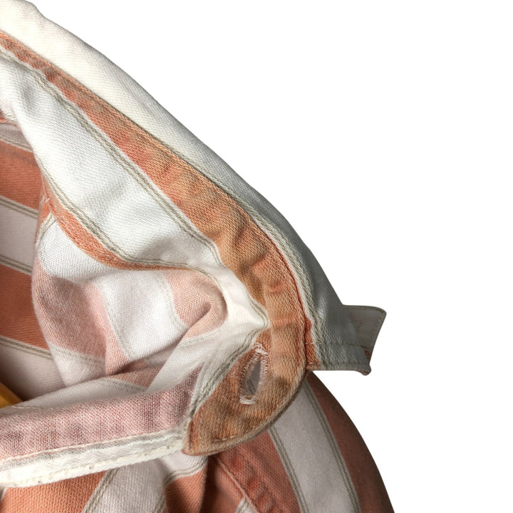 90'S GAP Vintage Long Sleeve Striped Shirt, Men's Size Medium cotton orange type Vintage Second Hand