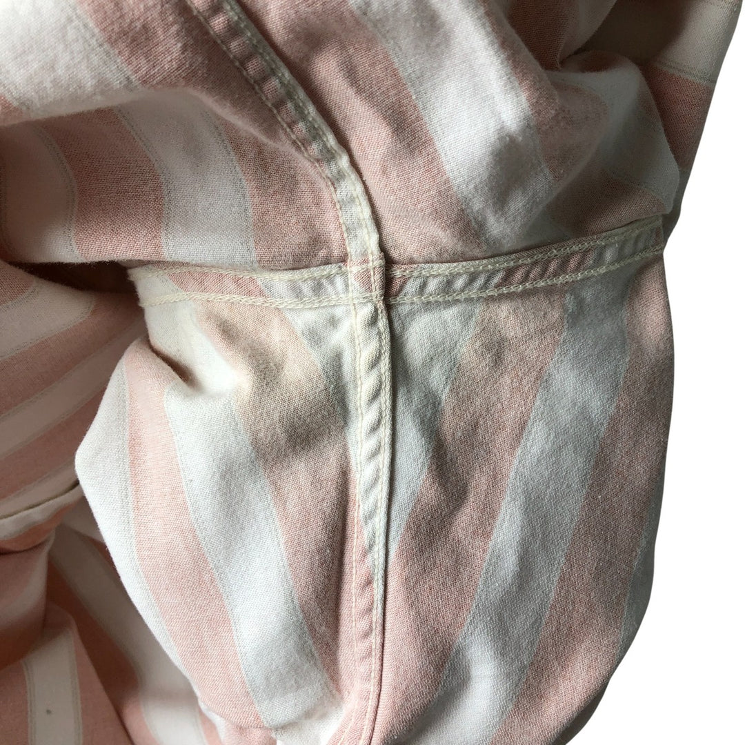 90'S GAP Vintage Long Sleeve Striped Shirt, Men's Size Medium cotton orange type Vintage Second Hand