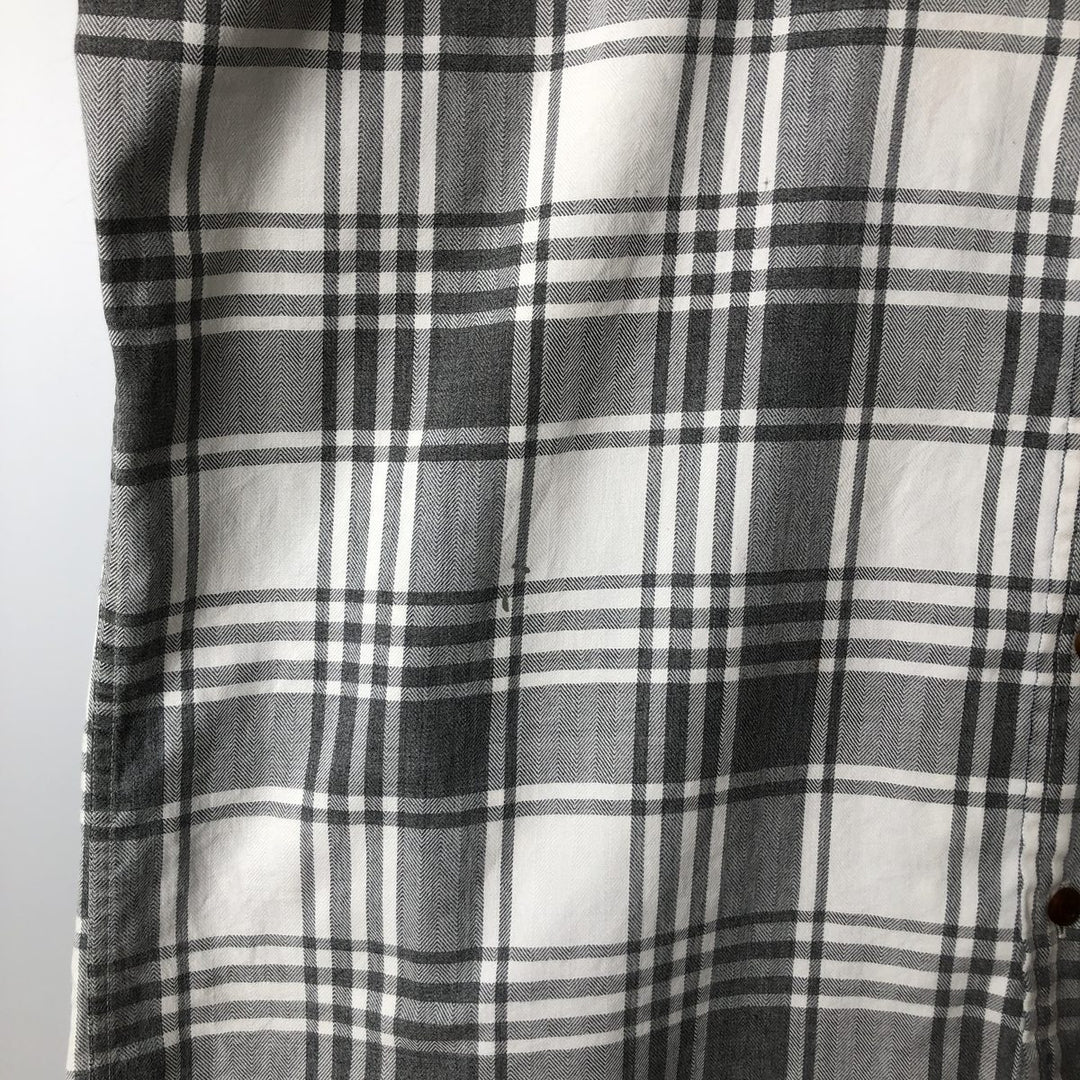 90s-00'S Vintage LLBean Long Sleeve Cotton Check Shirt, Men's Size L cotton white type Vintage Second Hand