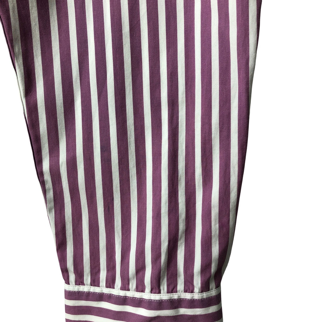 Ralph Lauren POLO by Ralph Lauren NEW CLASSIC WESTERN Stripe Pattern Long Sleeve Western Shirt, Men's Size L cotton Purple type red-purple Vintage Second Hand