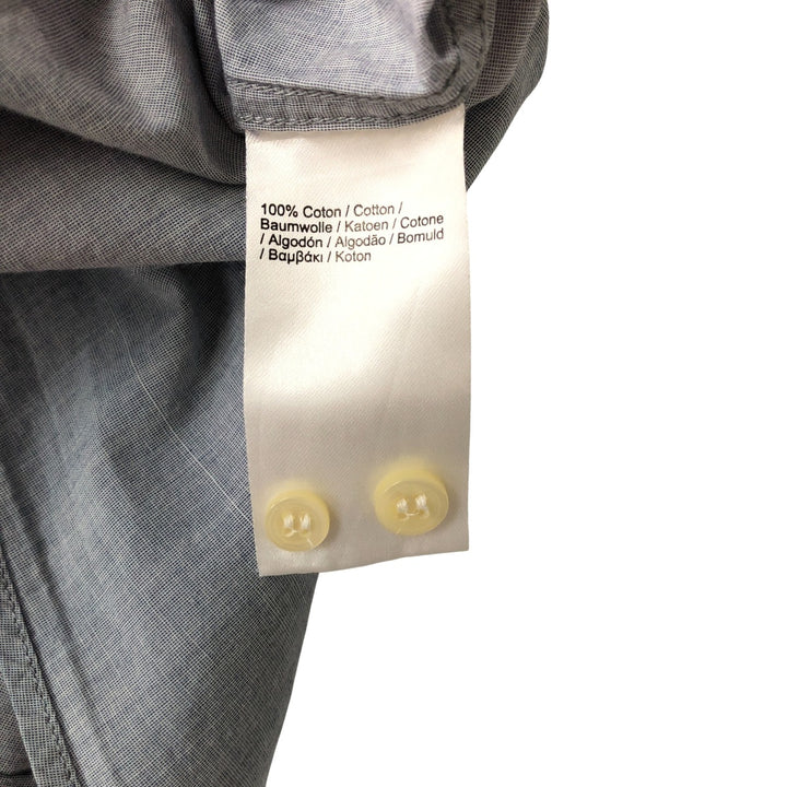 Lacoste Regular Fit Long Sleeve Button-Down Shirt, Size 44, Men's L cotton Blue type light blue Vintage Second Hand