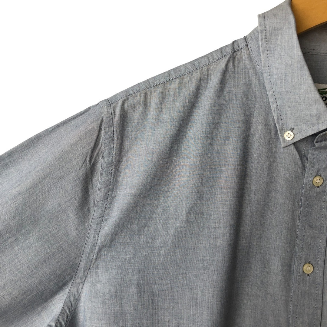 Lacoste Regular Fit Long Sleeve Button-Down Shirt, Size 44, Men's L cotton Blue type light blue Vintage Second Hand