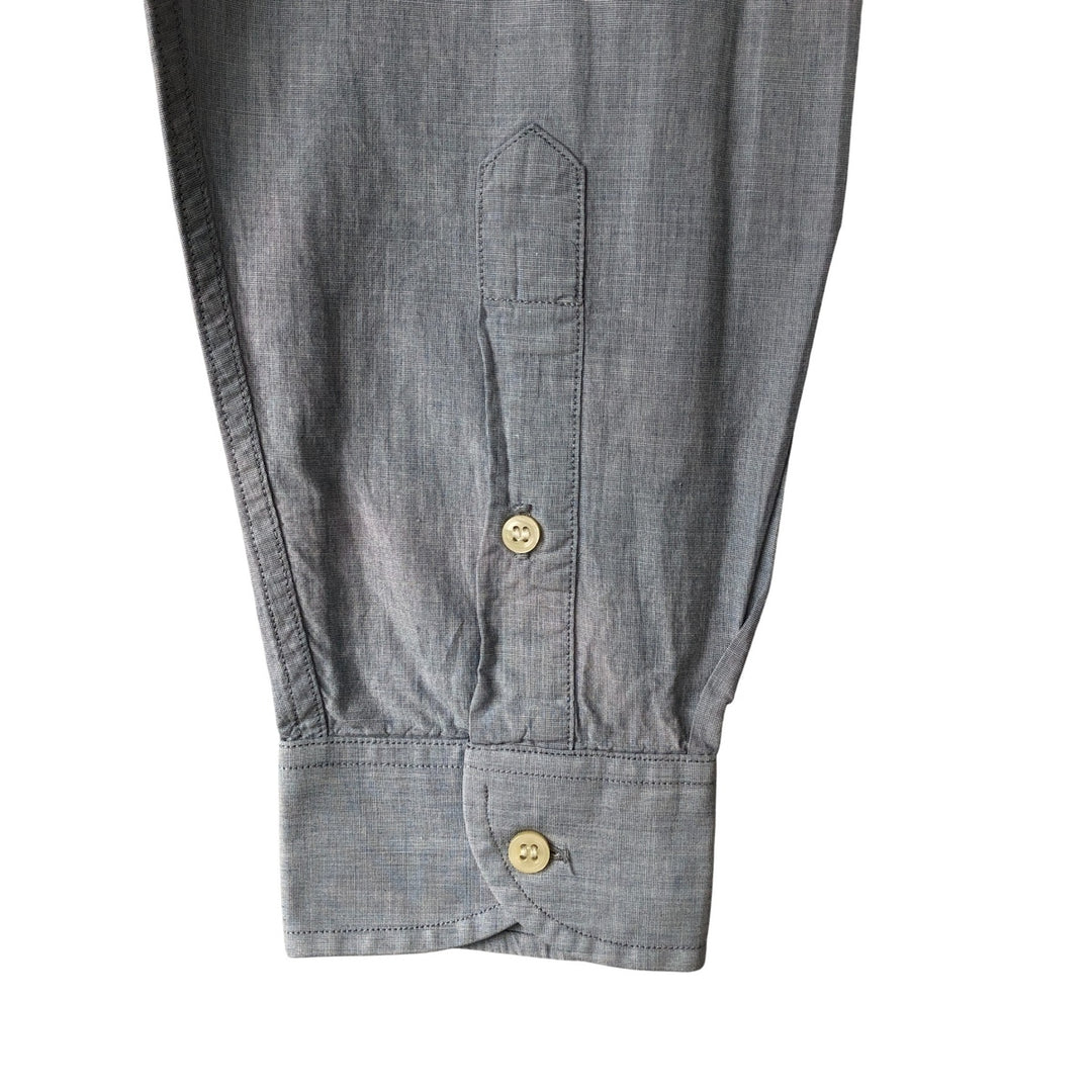 Lacoste Regular Fit Long Sleeve Button-Down Shirt, Size 44, Men's L cotton Blue type light blue Vintage Second Hand