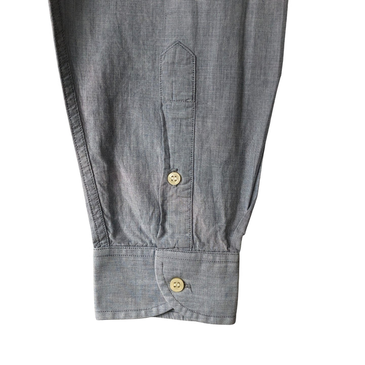 Lacoste Regular Fit Long Sleeve Button-Down Shirt, Size 44, Men's L cotton Blue type light blue Vintage Second Hand