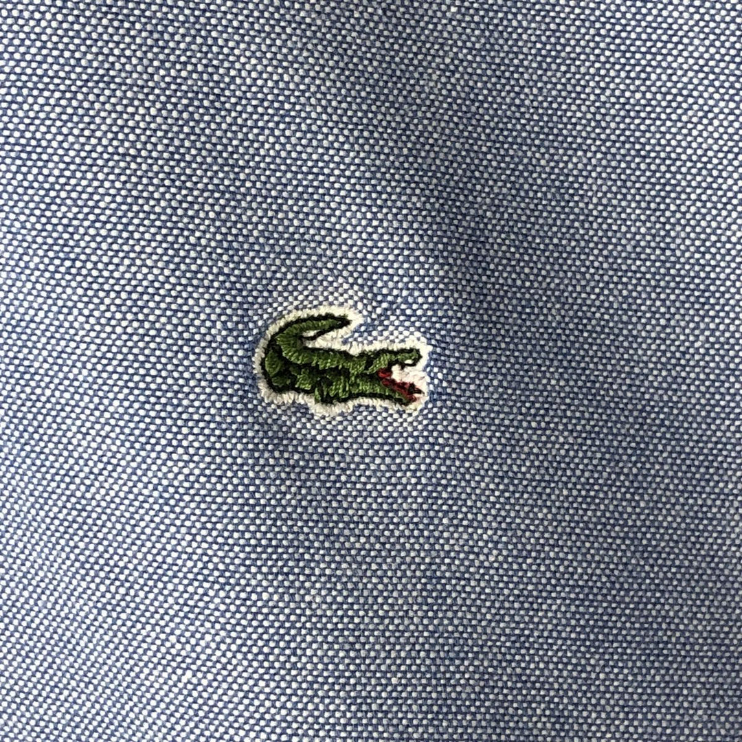 Lacoste long-sleeved button-down shirt, men's size XL cotton Blue type light blue Vintage Second Hand