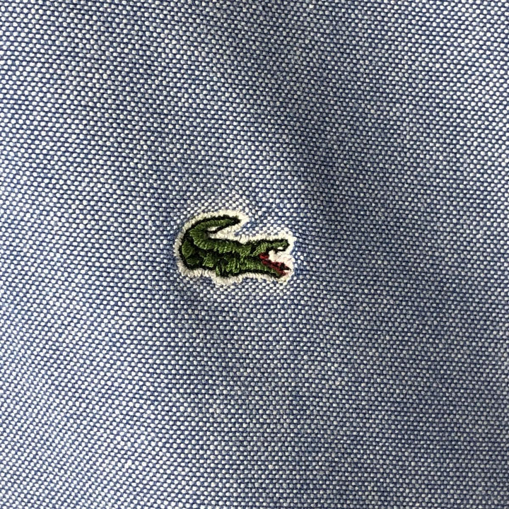 Lacoste long-sleeved button-down shirt, men's size XL cotton Blue type light blue Vintage Second Hand