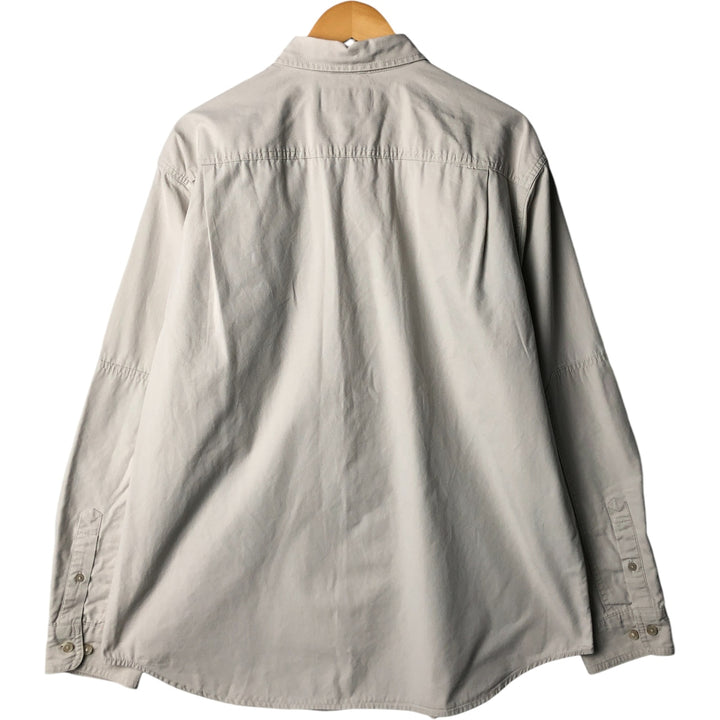 Filson Men's Long Sleeve Cotton Shirt, Size XL cotton gray type Vintage Second Hand