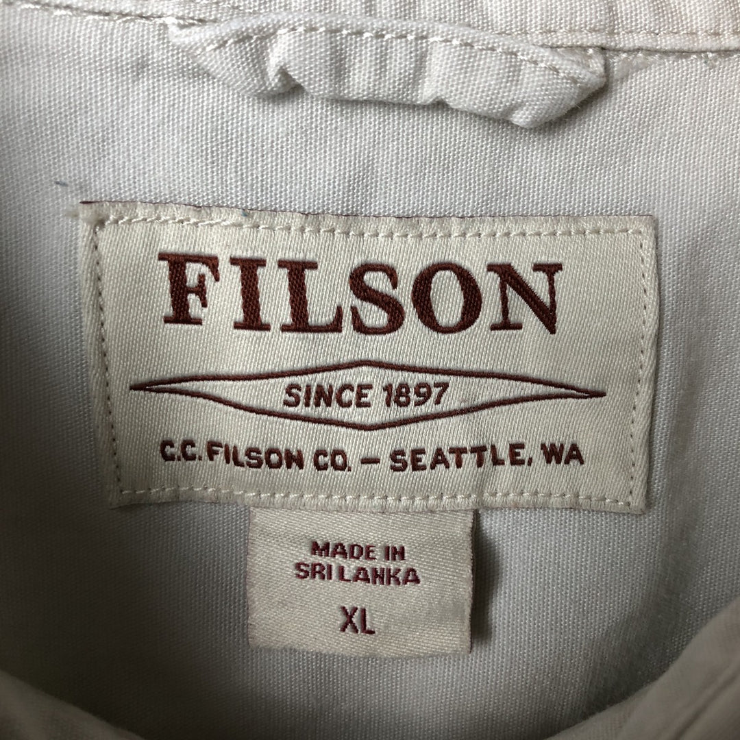 Filson Men's Long Sleeve Cotton Shirt, Size XL cotton gray type Vintage Second Hand