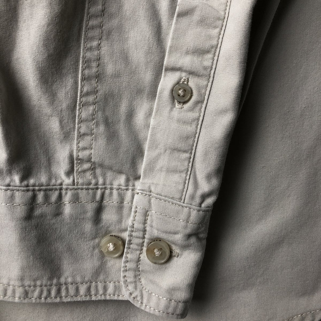 Filson Men's Long Sleeve Cotton Shirt, Size XL cotton gray type Vintage Second Hand