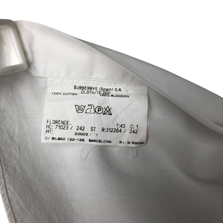 Burberry's BURBERRY LONDON long sleeve cotton shirt, men's size L cotton white type Vintage Second Hand