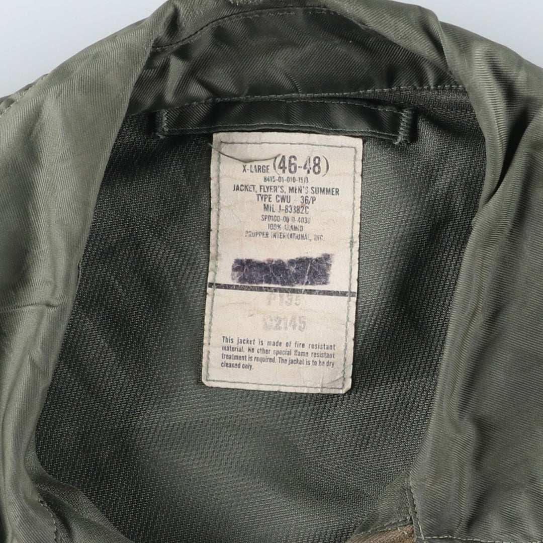 00's US military actual product CWU-36 Aramid Khaki type Vintage Second Hand