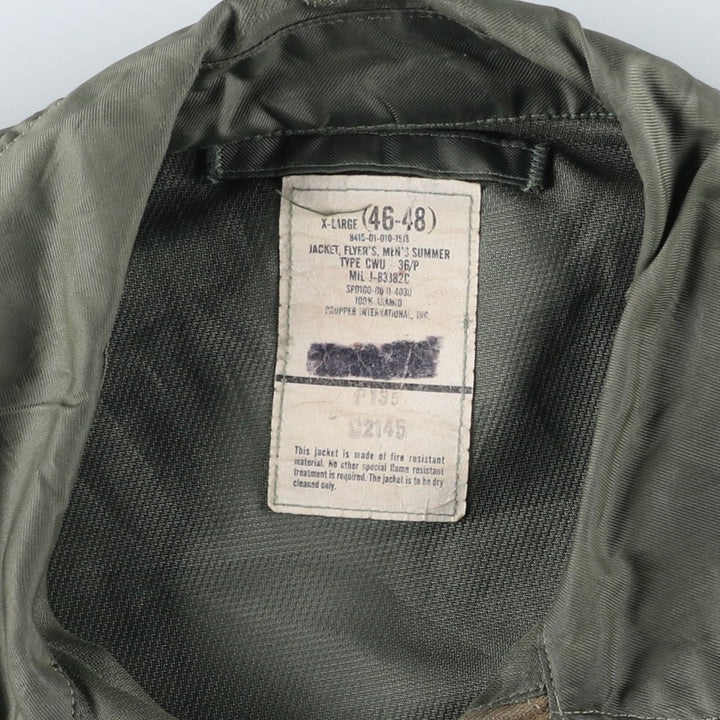 00's US military actual product CWU-36 Aramid Khaki type Vintage Second Hand