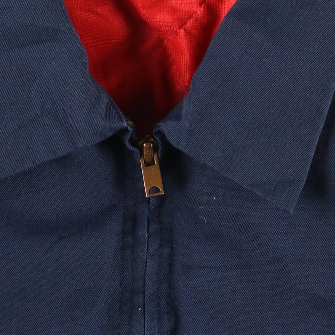 Vintage 1970s-1980'S WORK WEAR CORPORATION padded work jacket, size L, men's polyester navy blue type Vintage Second Hand